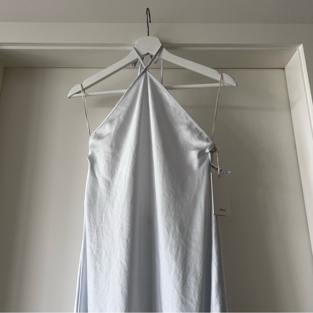 Aritzia Wilfred NightWood Dress in Frozen Gray WITH TAGS